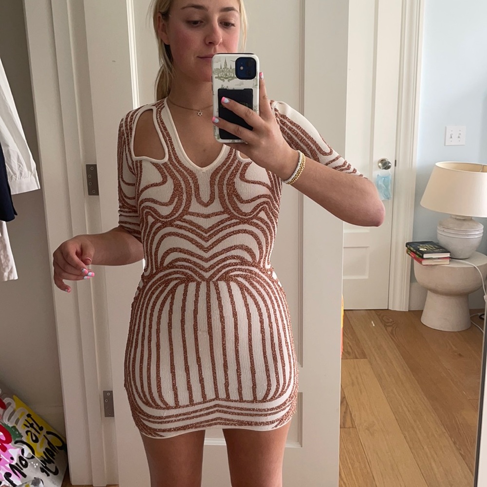Alice McCall body con tinsel dress